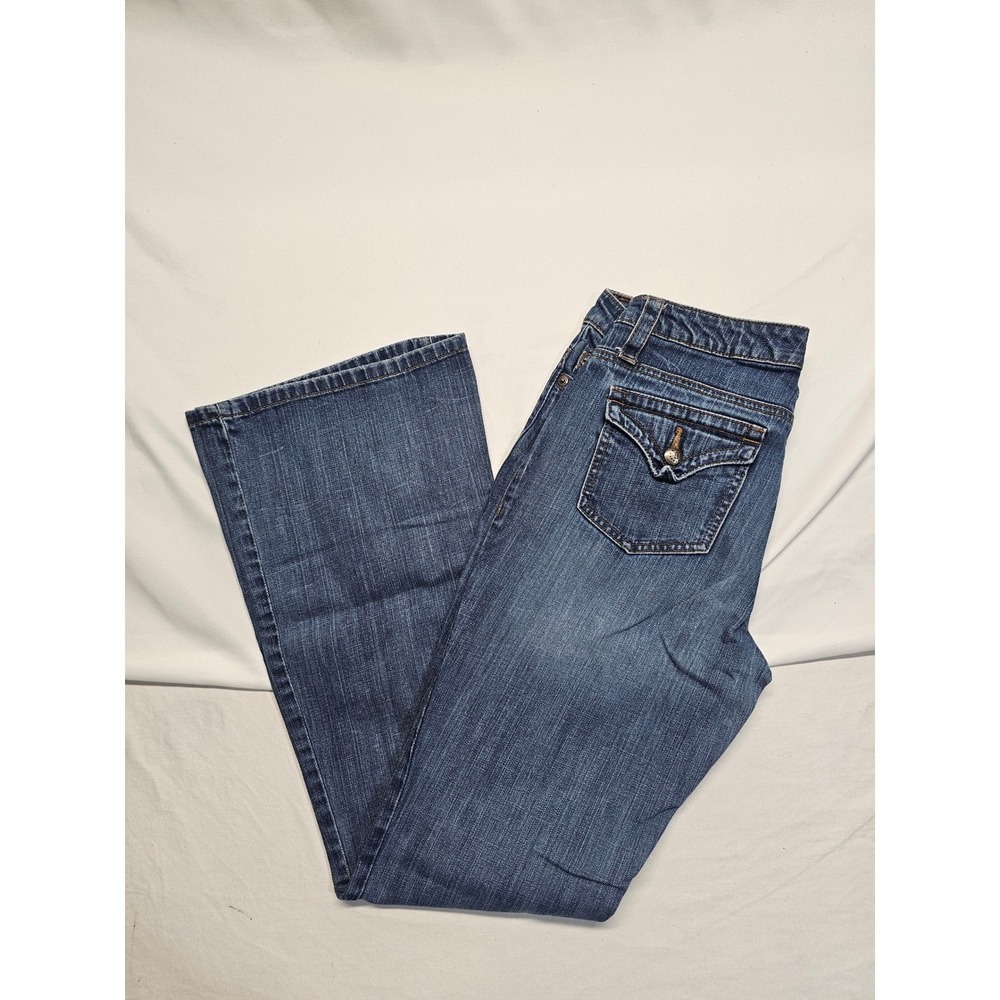 Bella by Dahl BD Womens Bootcut Jeans Size 29 Medium Wash Flap Pocket Denim - Picture 2 of 8